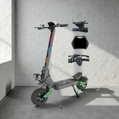 صورة سكوتر الأوروبي اثنين لنمو اجمالي 3200 واط – تصميم رياضي مع إضاءة وشاشة إلكترونية